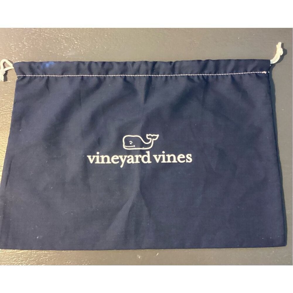 new Vineyard Vines String Cinch Bag - 14.5 x 10‎ navy/white